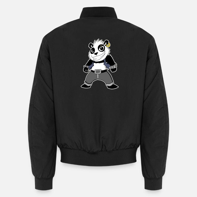 Cool Panda - Bomber unisexe - noir
