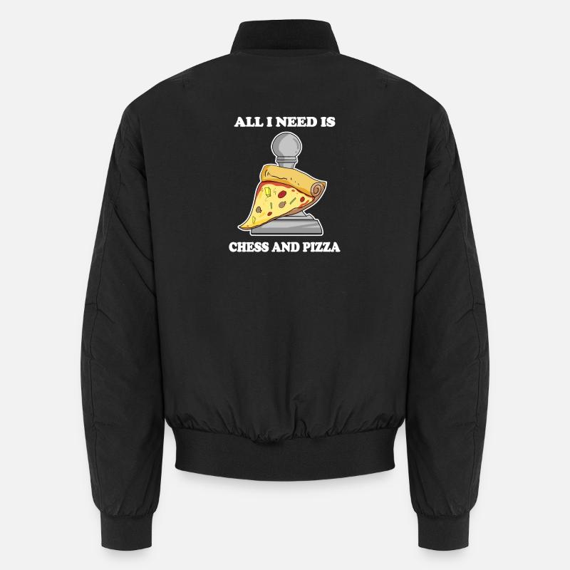 Échecs et pizza Bomber unisexe