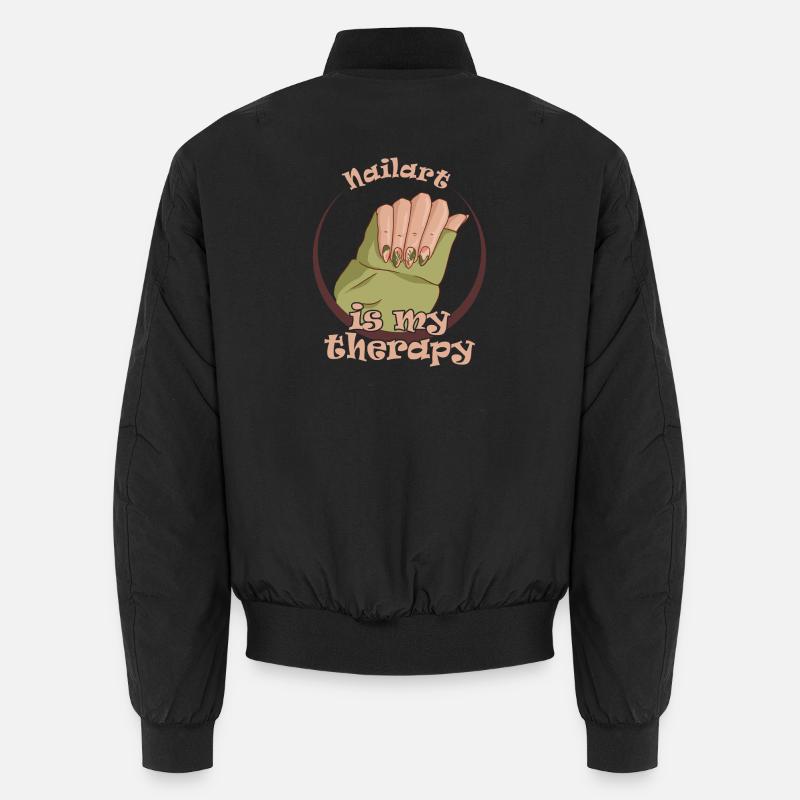 Nailart is my therapy nail technician Unisex Bomber Jacket