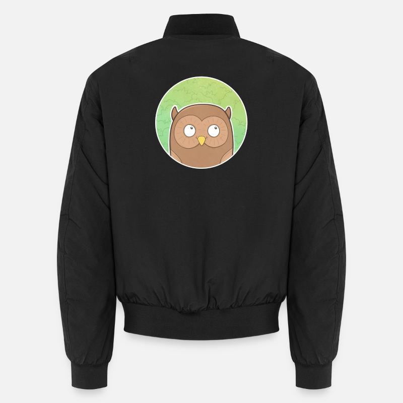 Owl - Unisex Bomber Jacket - black
