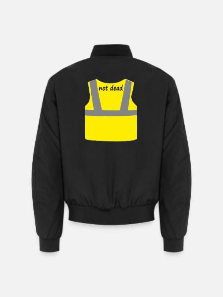 Yellow vest - Unisex Bomber Jacket - black