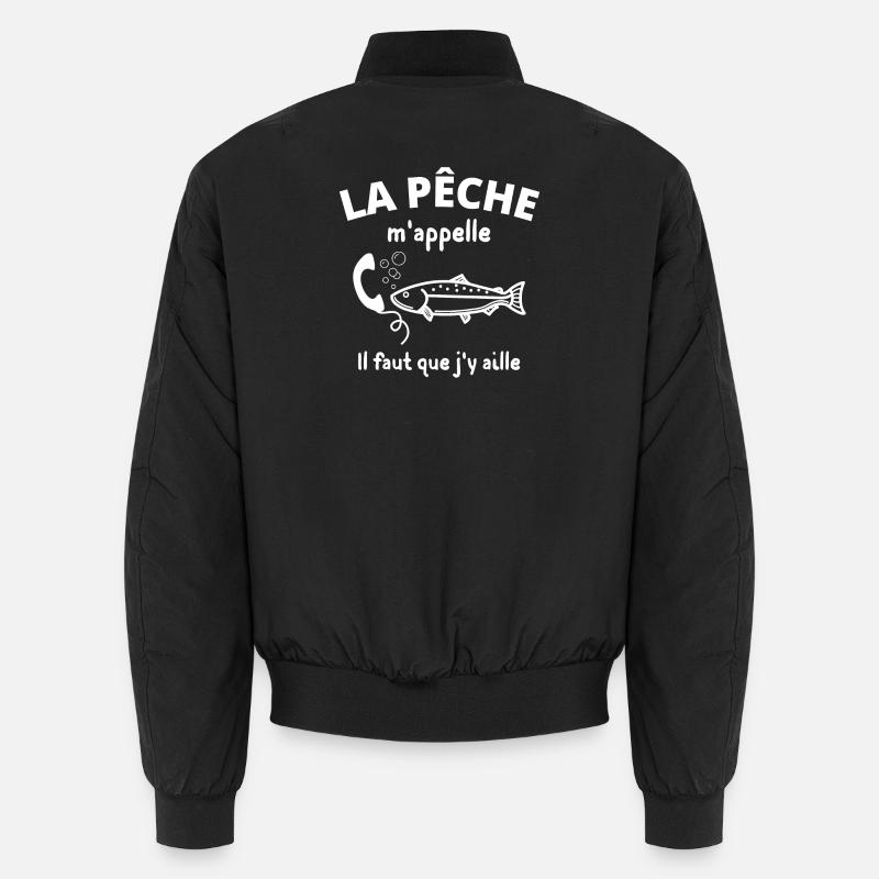 pêche, pêcheur, fan de pêche Bomber unisexe