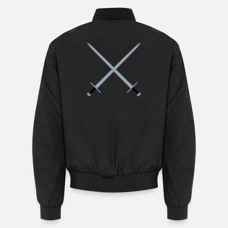 Crossed swords. - Unisex Bomber Jacket - black