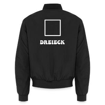 Dreieck Viereck Lustig - Unisex Bomberjacke - Schwarz - Hinten - AI Model Male 185 light (185cm)