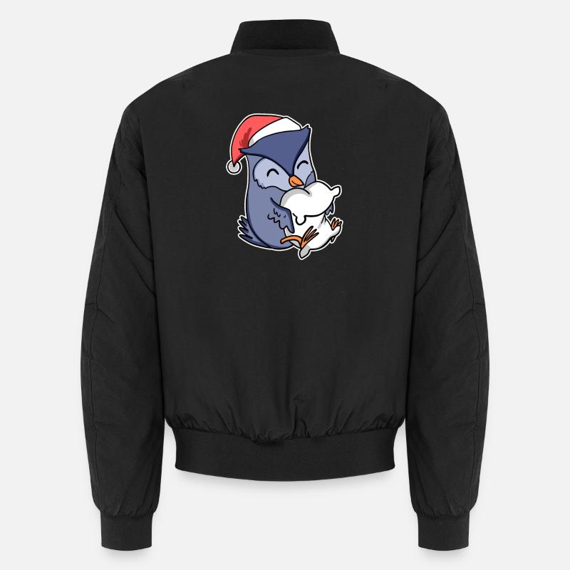 Eule Weihnachten Schlafen Schlaf Ausschlafen Unisex Bomberjacke