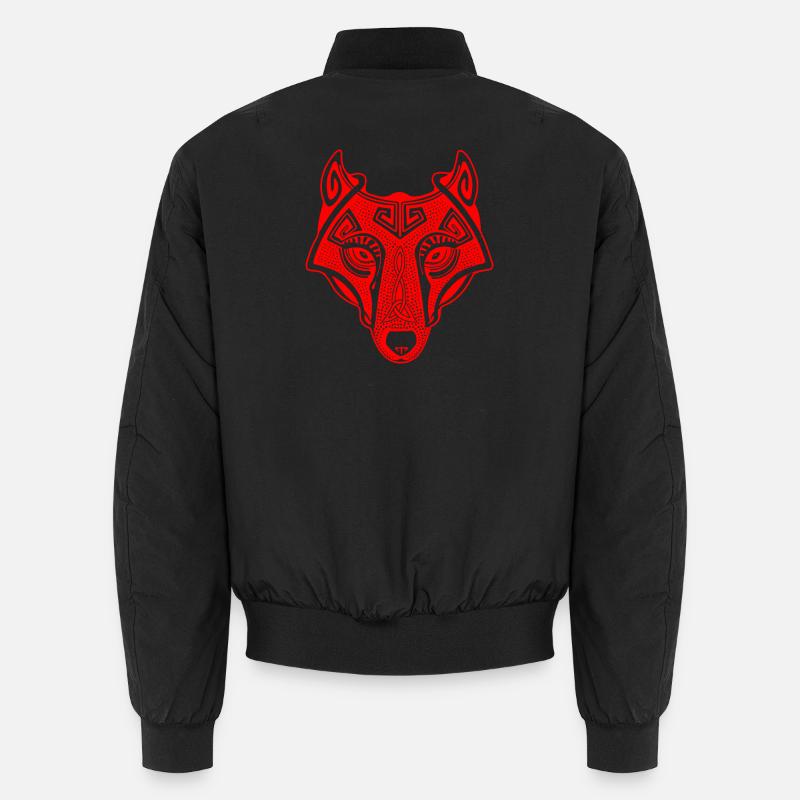Viking Wolf rot transparent Unisex Bomberjacke