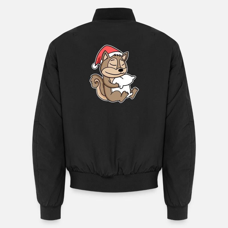 Eichhörnchen Weihnachten Schlafen Schlaf Unisex Bomberjacke