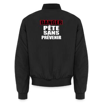 Danger Pete Sans Prévenir - Bomber unisexe - noir - Dos - AI Model Male 185 light (185cm)