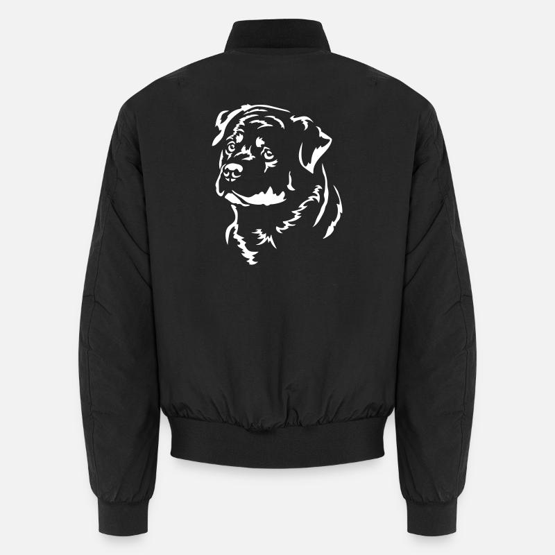 Rottweiler Head « Black Edition » - Bomber unisexe - noir