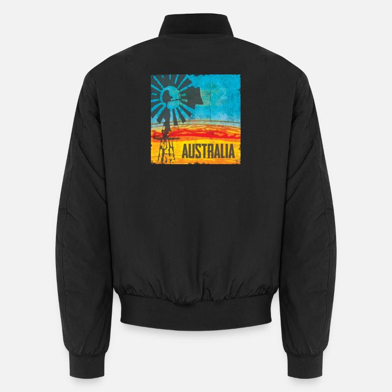 Australien Windrad Vintage Design Unisex Bomberjacke