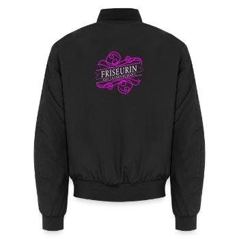 Coiffeur avec passion - Bomber unisexe - noir - Dos - AI Model Male 185 light (185cm)