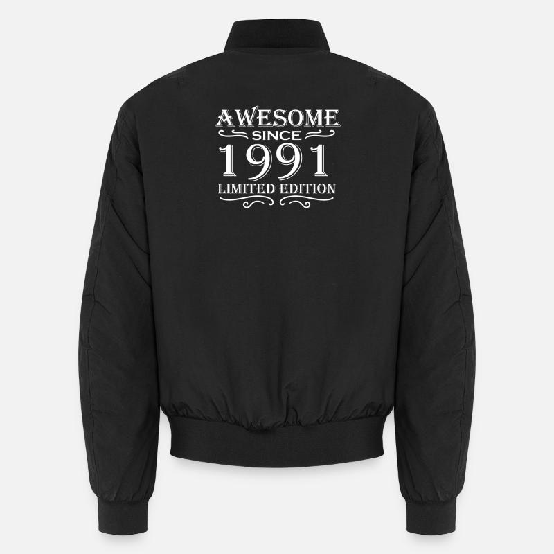 1991 - Born 1991 - Unisex Bomber Jacket - black