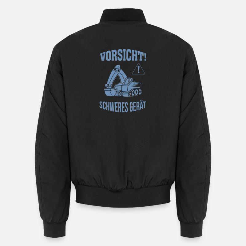 Bagger Baggerfahrer Baugeräteführer Schweres Gerät - Unisex Bomberjacke - Schwarz