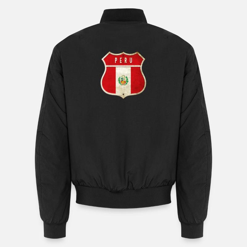 Design du drapeau des armoiries du Pérou Bomber unisexe