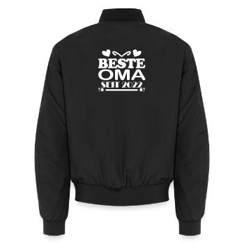 Beste Oma seit 2022 - Unisex Bomberjacke - Schwarz - Hinten - AI Model Male 185 light (185cm)