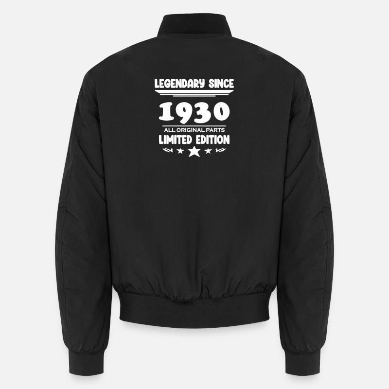 1930 - Born 1930 - Unisex Bomber Jacket - black
