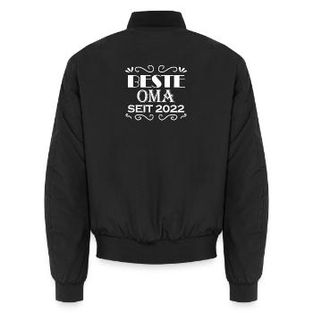 Beste Oma seit 2022 - Unisex Bomberjacke - Schwarz - Hinten - AI Model Male 185 light (185cm)