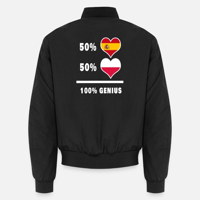 Poland and Spain genius / gift Unisex Bomber Jacket