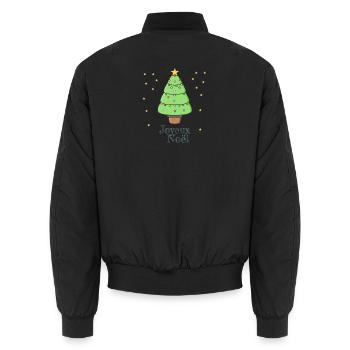 Joyeux Noël - Bomber unisexe - noir - Dos - AI Model Male 185 light (185cm)