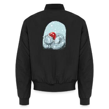 Winterwolf - Unisex Bomberjacke - Schwarz - Hinten - AI Model Male 185 light (185cm)