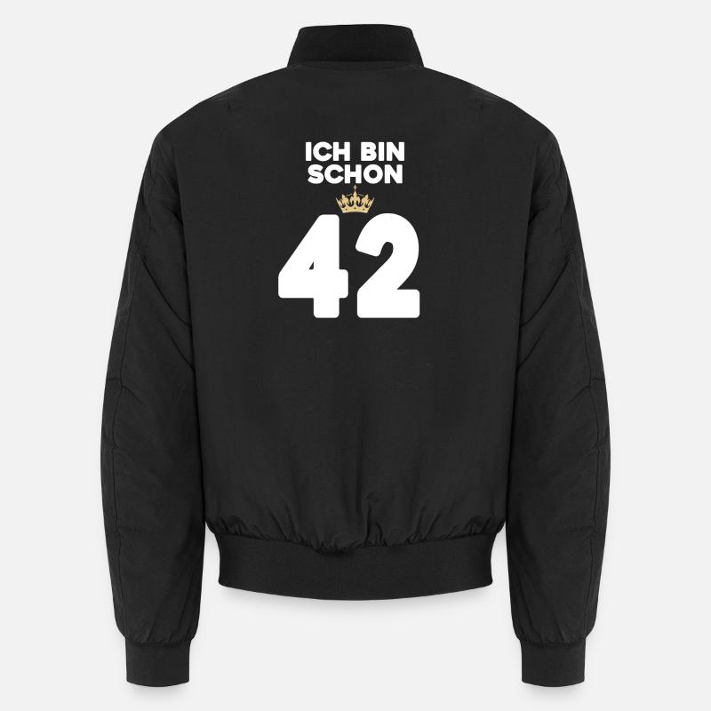 42 Geburtstag - 42 Jahre mit Krone Unisex Bomberjacke
