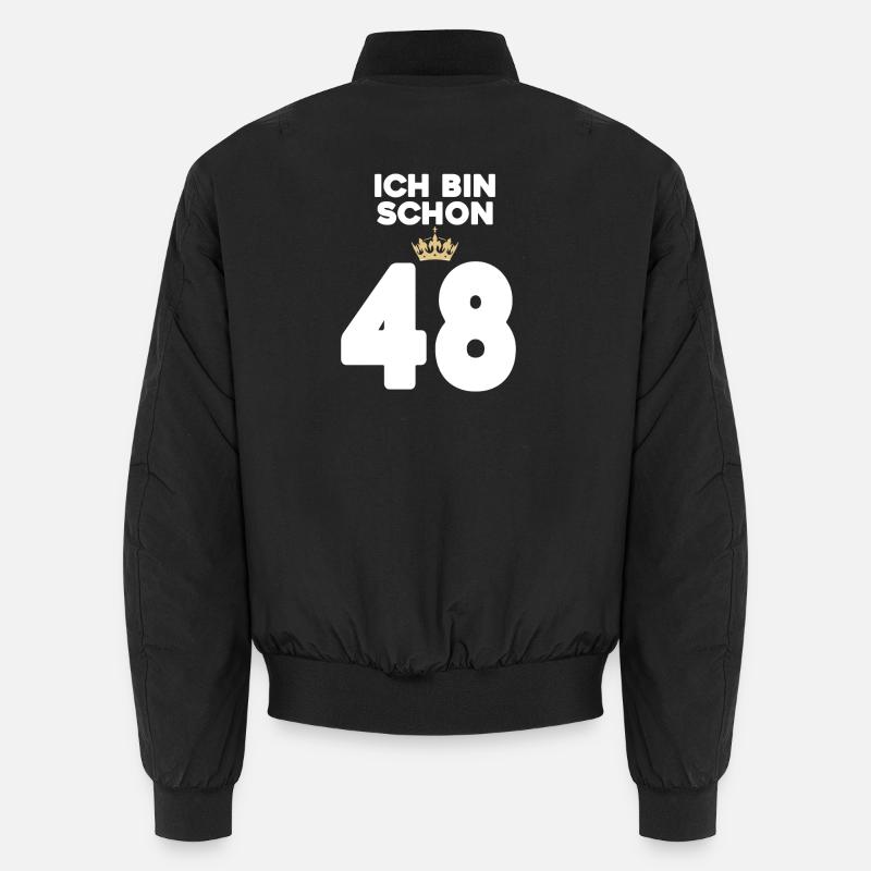 48 Geburtstag - 48 Jahre mit Krone Unisex Bomberjacke