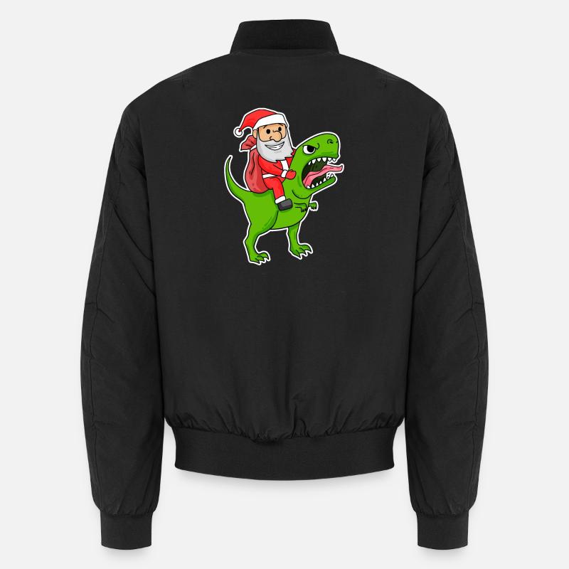 Weihnachtsmann Dinosaurier Unisex Bomberjacke