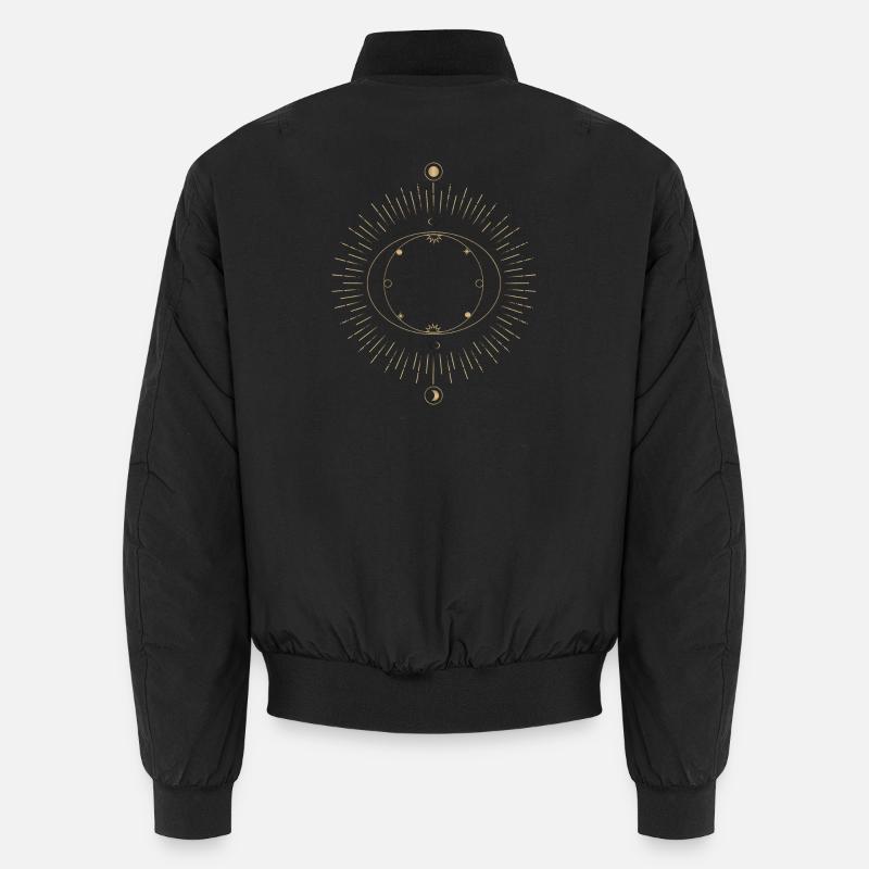 Sonnenring Kreislauf Design - Unisex Bomberjacke - Schwarz