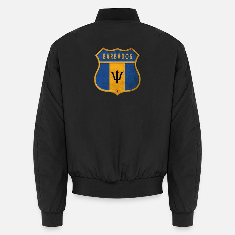 Barbados Wappen Flaggen Design - Unisex Bomberjacke - Schwarz