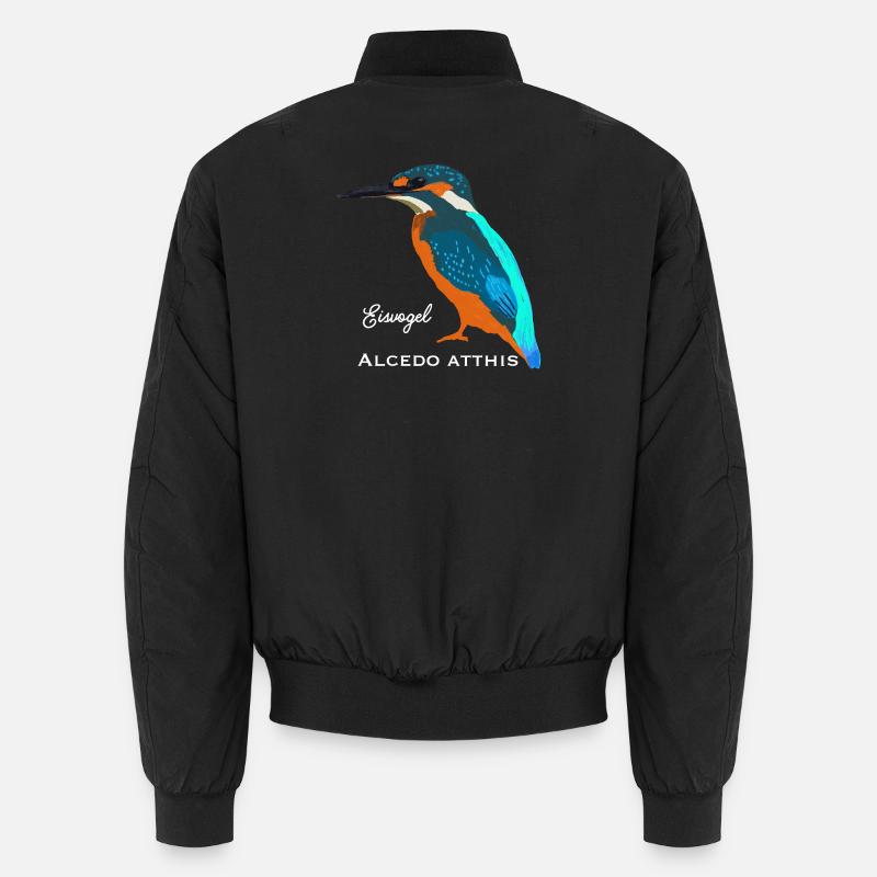 Eisvogel, wissenschaftliche / deutsche Bezeichnung Unisex Bomberjacke