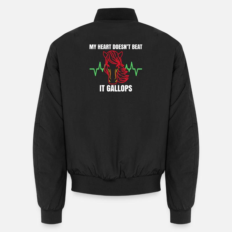 Hengst Pferde Statement Galopp Islandpferde Unisex Bomberjacke