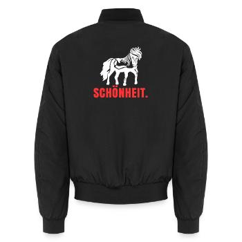 Cool Islandpferde Statement Spruch Isländer Pferde - Unisex Bomberjacke - Schwarz - Hinten - AI Model Male 185 light (185cm)