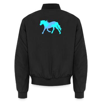 Cool Cheval Cheval Idiot Chevaux Islandais Amour Cheval - Bomber unisexe - noir - Dos - AI Model Male 185 light (185cm)