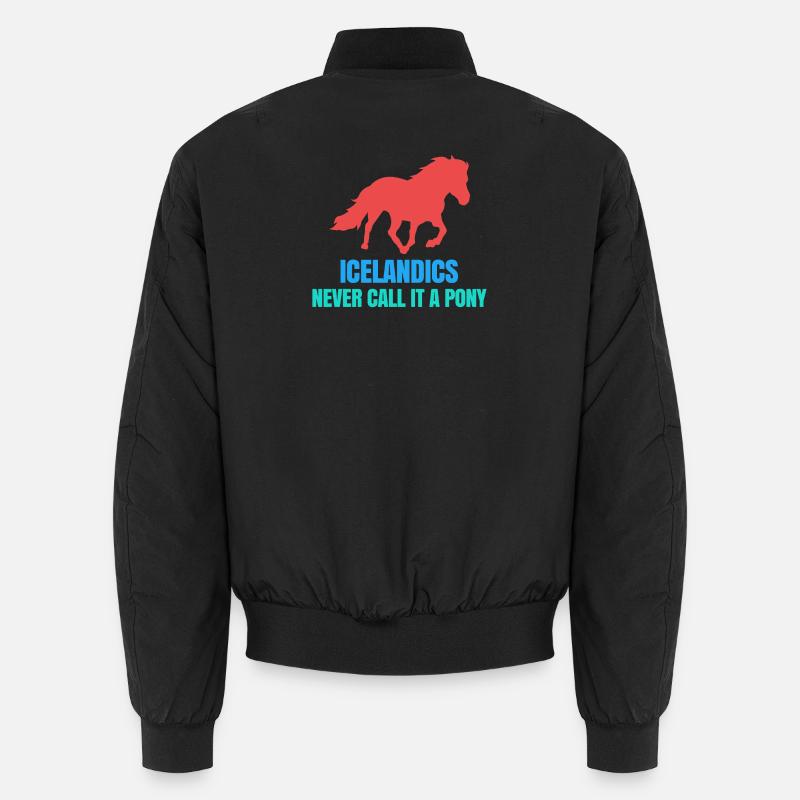 Islandpferde Pony Statement Isländer Pferdenarr Unisex Bomberjacke