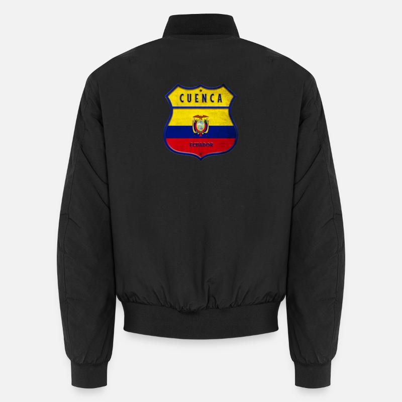Cuenca Drapeaux de l'Equateur - Bomber unisexe - noir