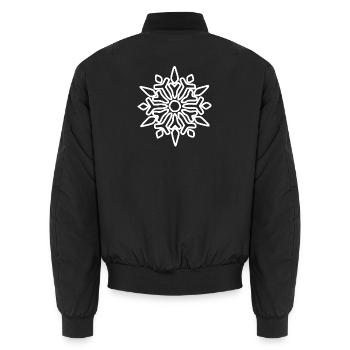 Weihnachten - Unisex Bomberjacke - Schwarz - Hinten - AI Model Male 185 light (185cm)