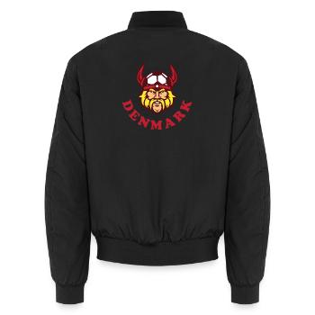 Dänemark Fussball - Unisex Bomberjacke - Schwarz - Hinten - AI Model Male 185 light (185cm)