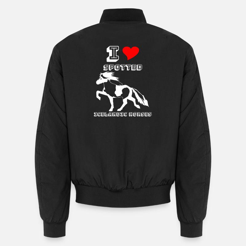 Edles Islandpferd Tölt Schecke 2 Damen Mädchen Unisex Bomberjacke