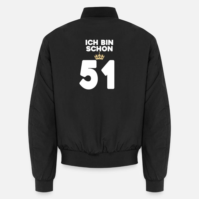 51. Geburtstag Geschenk - 51 Jahre mit Krone Unisex Bomberjacke
