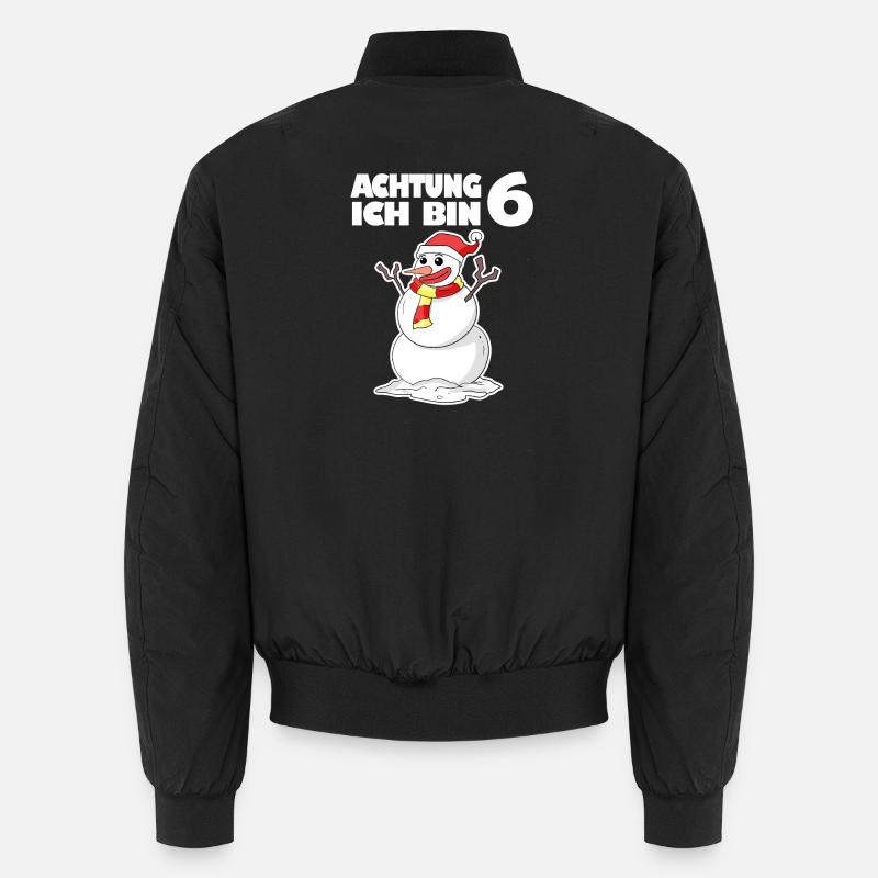 6.Geburtstag 6 Jahre alt Schneemann Geschenk Unisex Bomberjacke