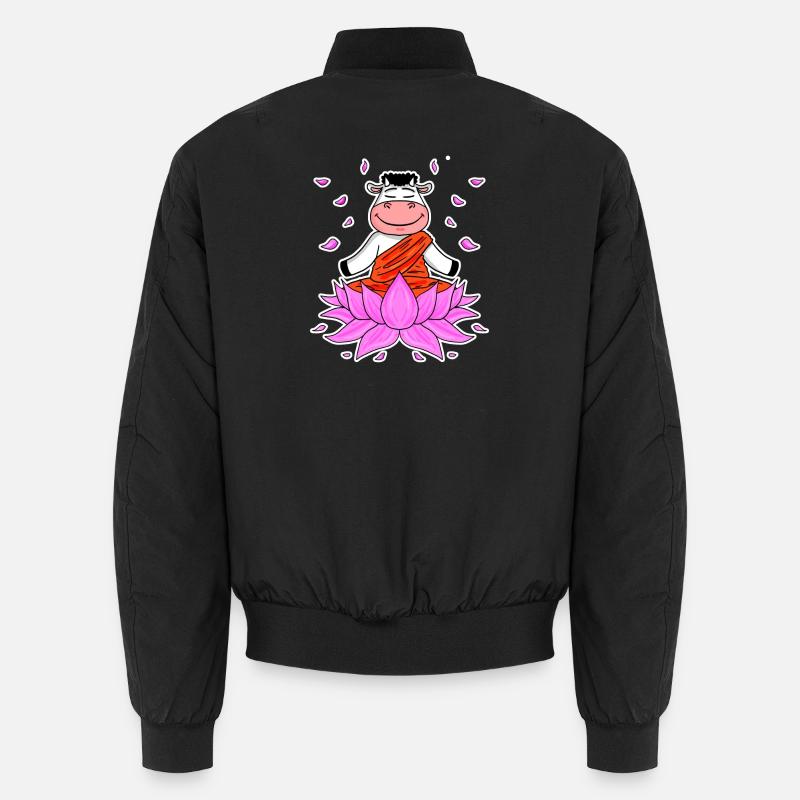 Vache Yoga - Bomber unisexe - noir