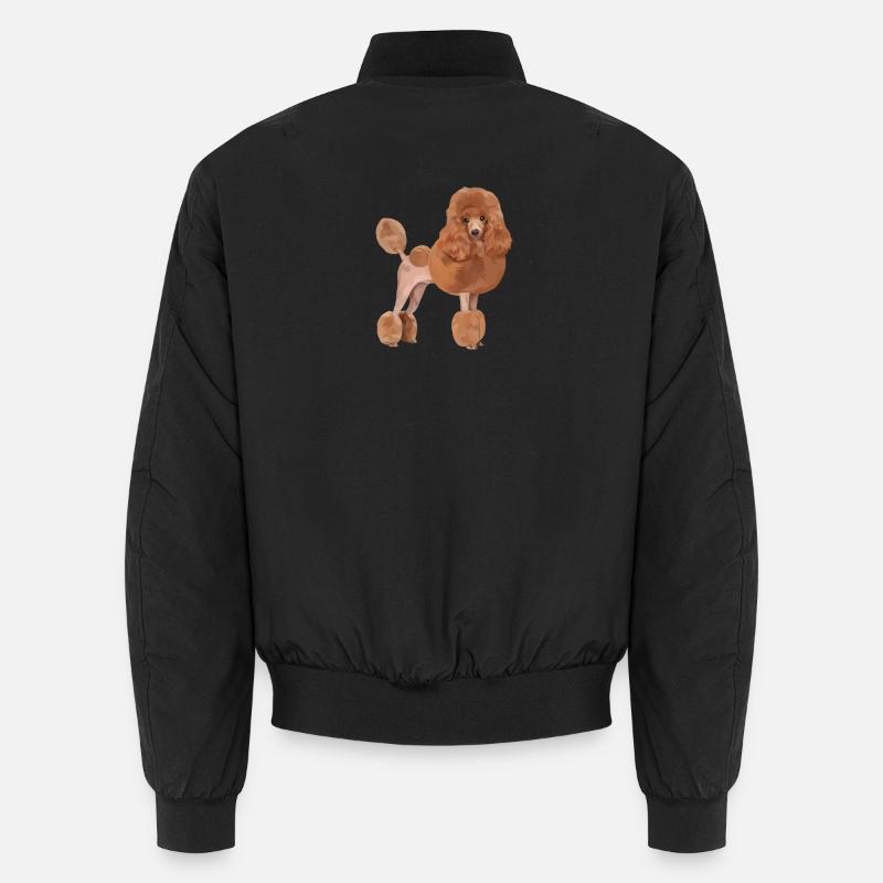 Chien caniche standard - Bomber unisexe - noir
