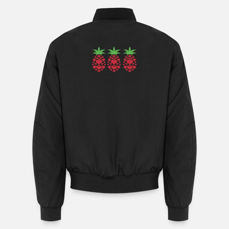 Pineapple's Heart - Unisex Bomber Jacket - black