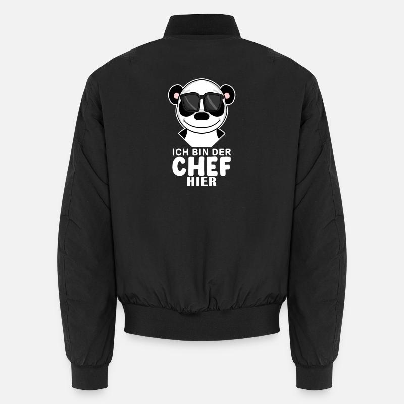 Cool Panda Chef - Unisex Bomberjacke - Schwarz