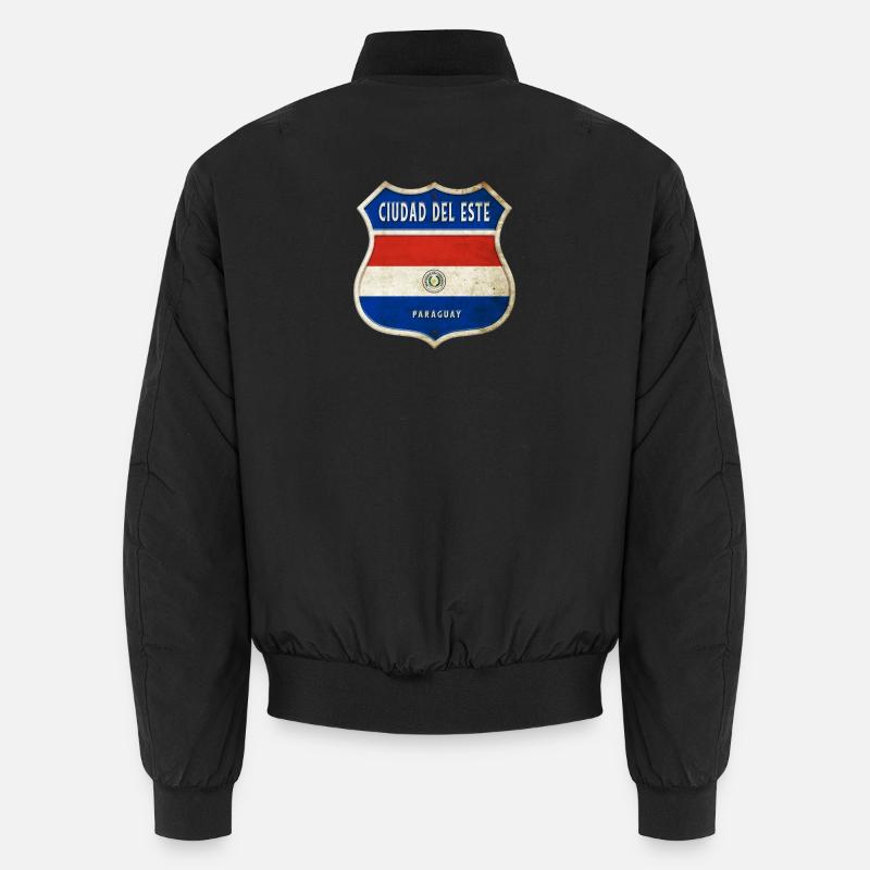 Ciudad del Este Paraguay Wappen Flaggen Design Unisex Bomberjacke