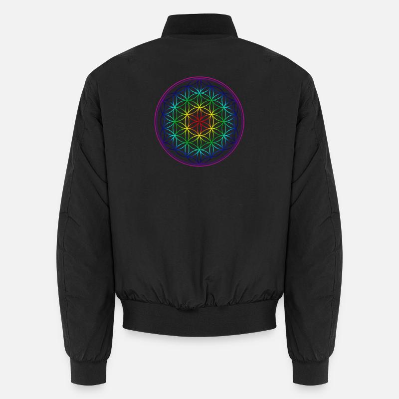REGENBOGENBLUME DES LEBENS Unisex Bomberjacke
