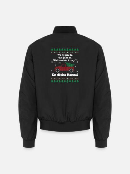 Wa hosch du des Johr zu Weihnachta kriegt? - Unisex Bomberjacke - Schwarz