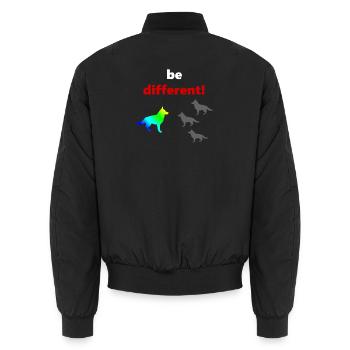 tolle Hundesprüche, Be Different - Unisex Bomberjacke - Schwarz - Hinten - AI Model Male 185 light (185cm)