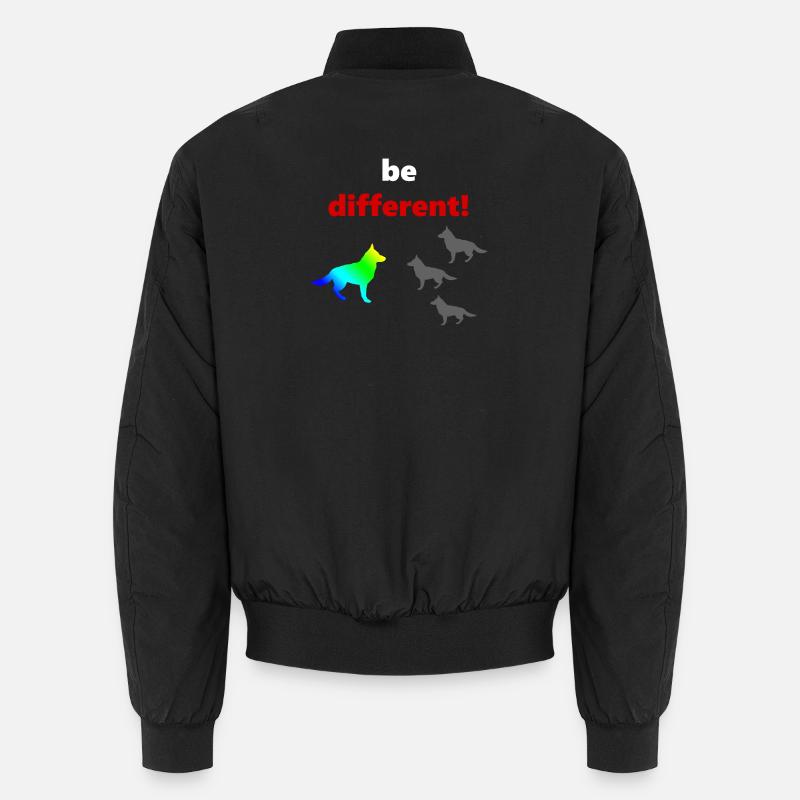 tolle Hundesprüche, Be Different - Unisex Bomberjacke - Schwarz