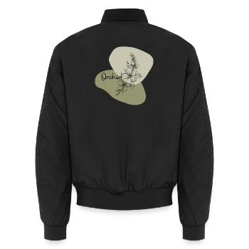 Orchid - Plant Lovers T-Shirt - Unisex Bomberjacke - Schwarz - Hinten - AI Model Male 185 light (185cm)